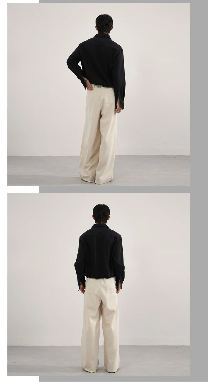 Volume Pleat Wide Leg Jersey Pants-streetwear-techwear