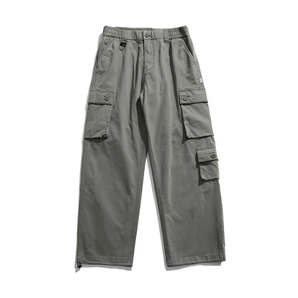 Washed Utility Cargo Pants-streetwear-techwear