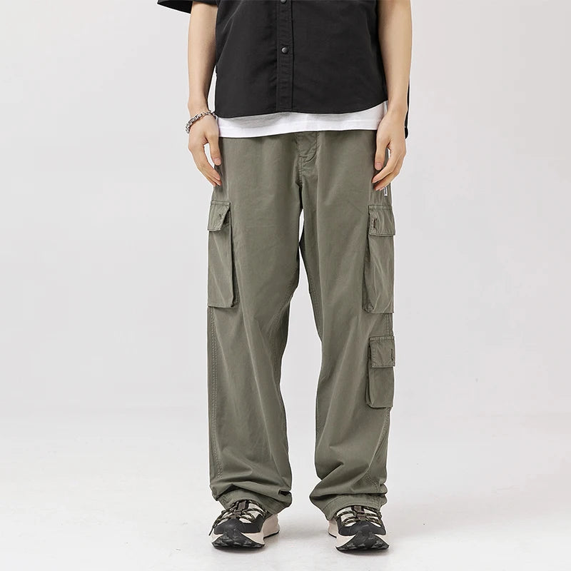 Washed Utility Cargo Pants-streetwear-techwear