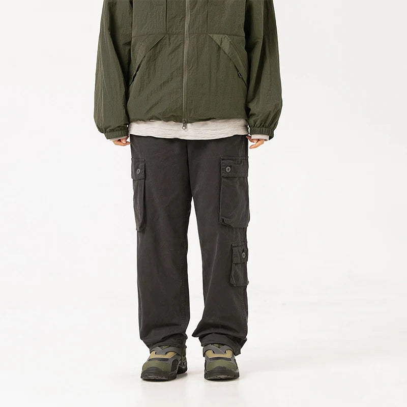 Washed Utility Cargo Pants-streetwear-techwear