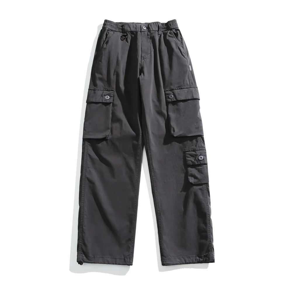 Washed Utility Cargo Pants-streetwear-techwear