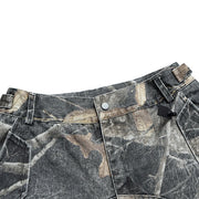 Woodland Camo Cargo Jorts-streetwear-techwear