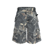 Woodland Camo Cargo Jorts-streetwear-techwear