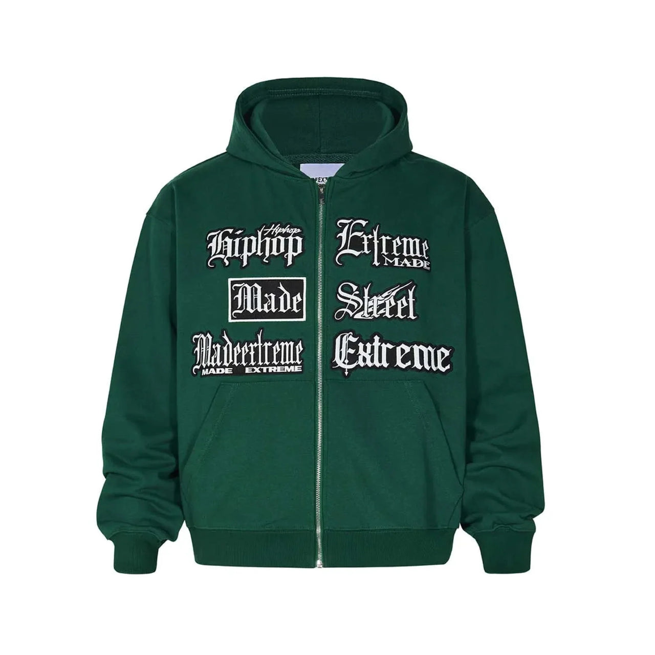MADE EXTREME Multi Gothic Logo Zip Up Hoodie
