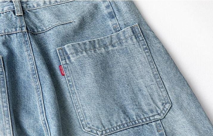 Balloon Fit Tapered Jeans-streetwear-techwear