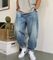Balloon Fit Tapered Jeans-streetwear-techwear
