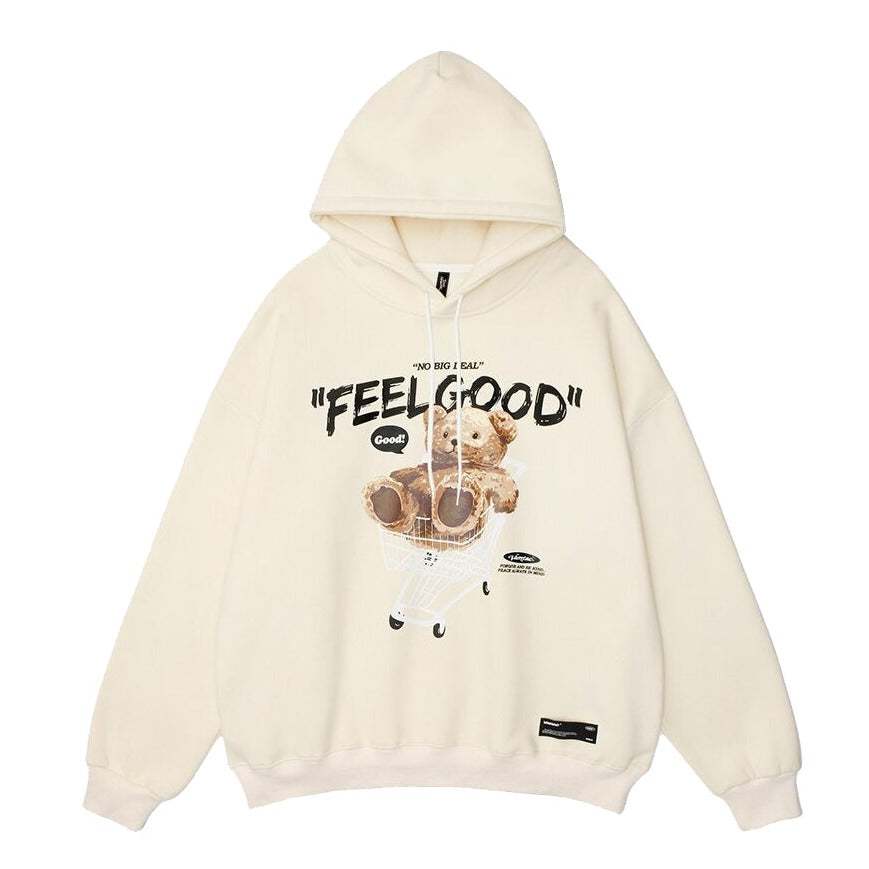 Feel Good' Teddybear Hoodie  Streetwear at Before the High Street
