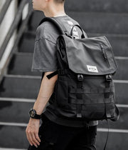 Roll Top Utility Strap Backpack-streetwear-techwear