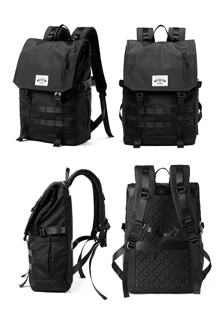 Roll Top Utility Strap Backpack-streetwear-techwear