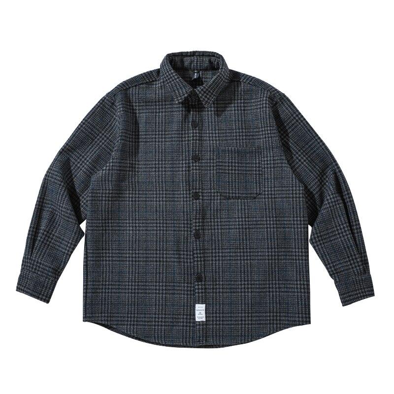 Tweed Check Shirt-streetwear-techwear