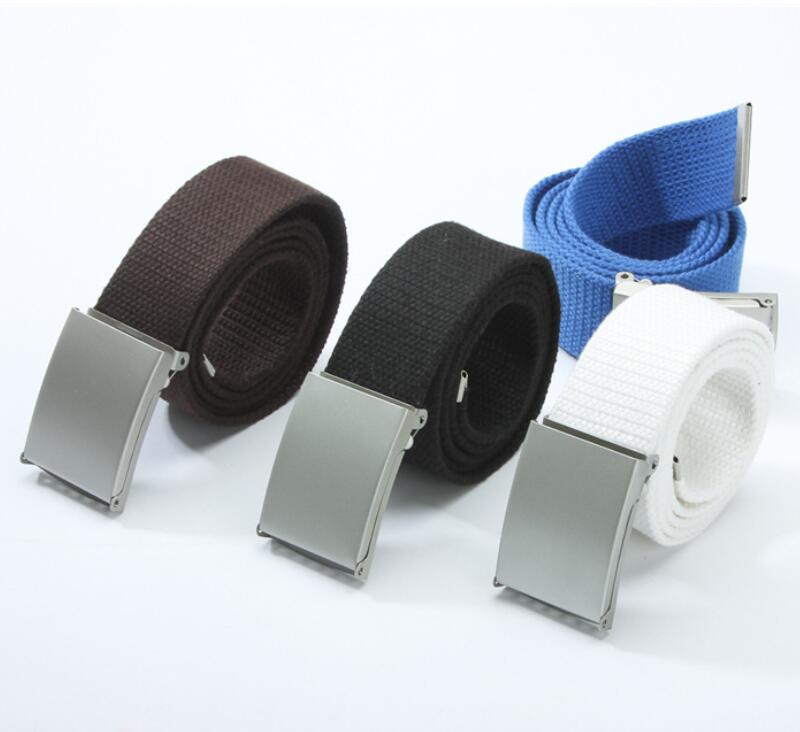 Webbing Belt with Metal Buckle-streetwear-techwear