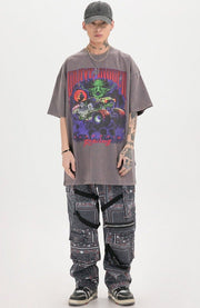 BLACK AIR 'Grave Digger' Washed Cotton Jersey Graphic T-Shirt-streetwear-techwear