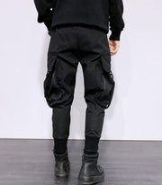 H Oversized Pocket Cargo Pants-streetwear-techwear