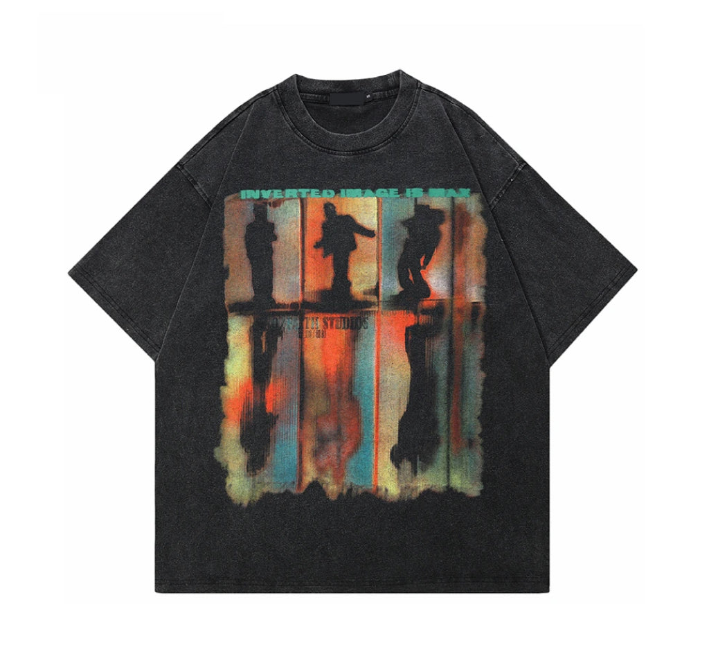 Inverted Realm Acid Wash T-Shirt-streetwear-techwear