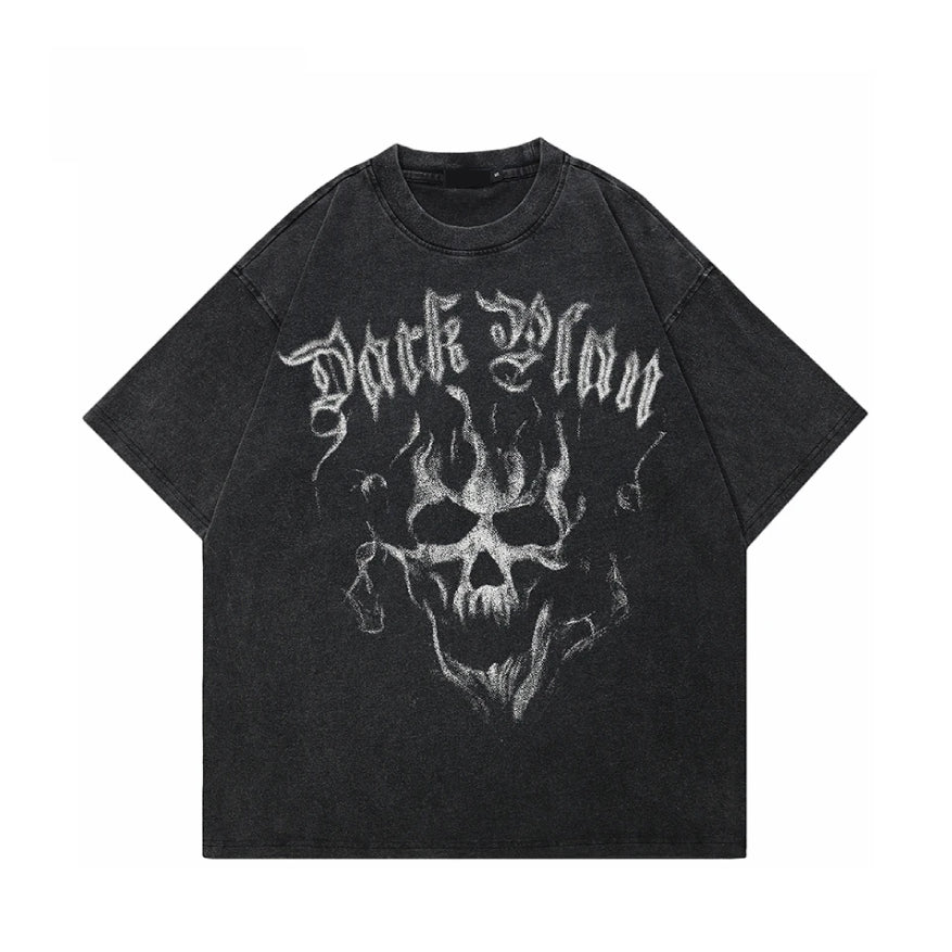 'Dark Plan' Acid Wash T-Shirt
