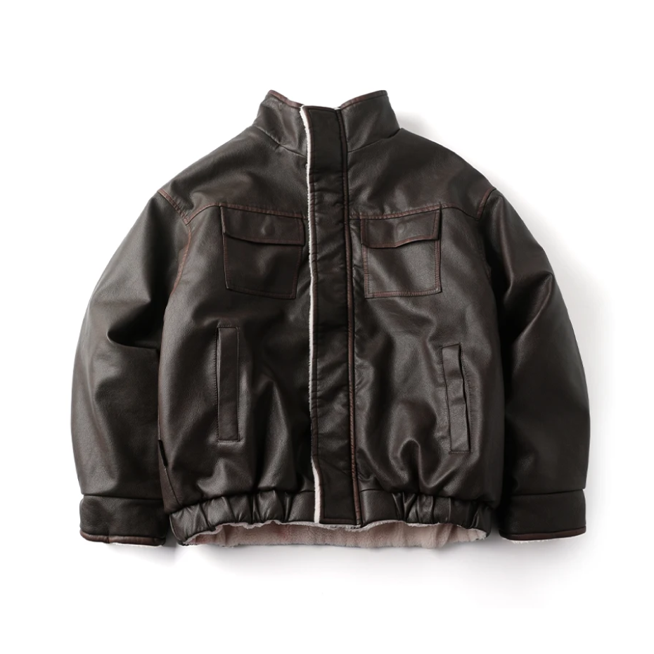 Faux Shearling Aviator Jacket