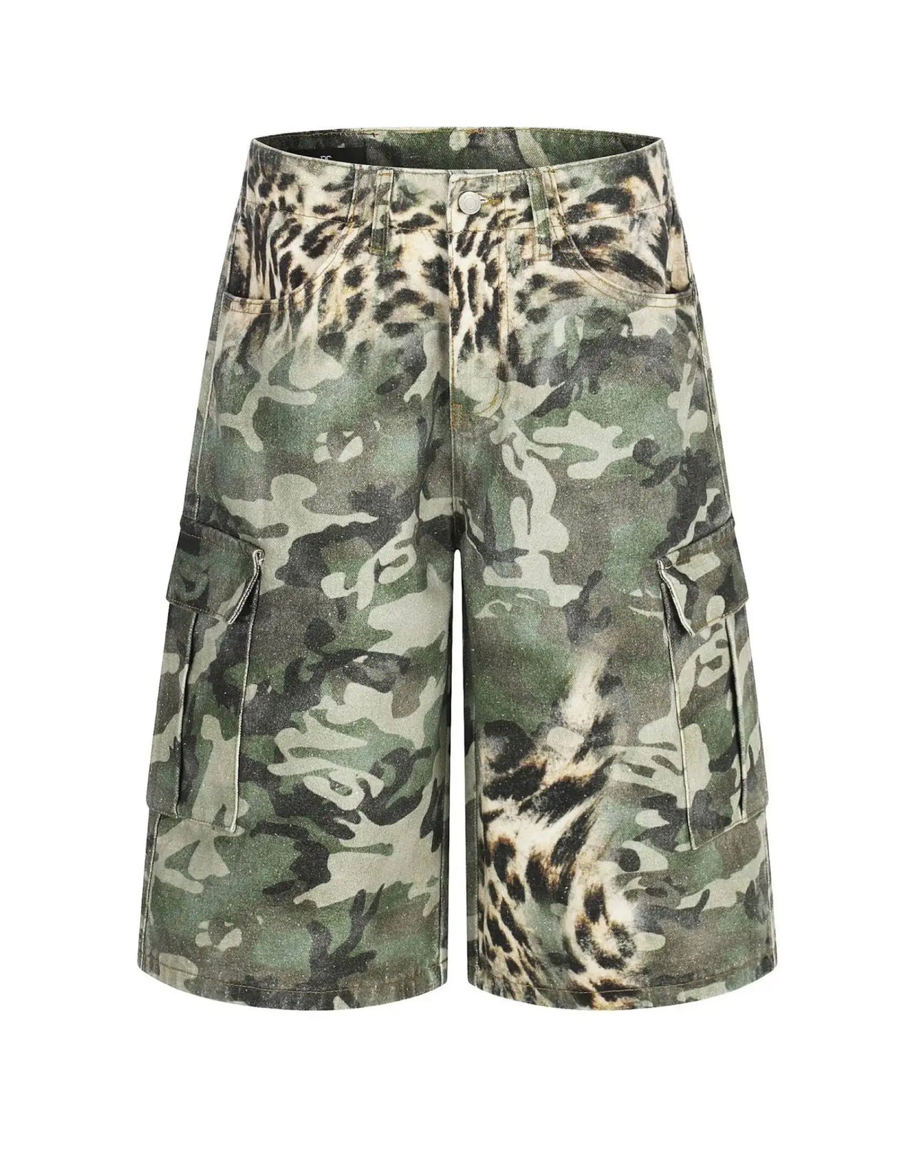 Leopard Camo Cargo Jorts