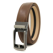 3.5cm Genuine Leather Automatic Buckle Belt-streetwear-techwear