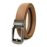 3.5cm Genuine Leather Automatic Buckle Belt-streetwear-techwear