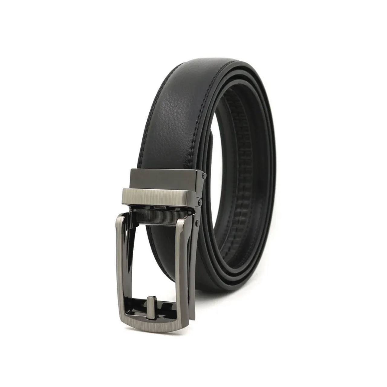 3.5cm Genuine Leather Automatic Buckle Belt-streetwear-techwear