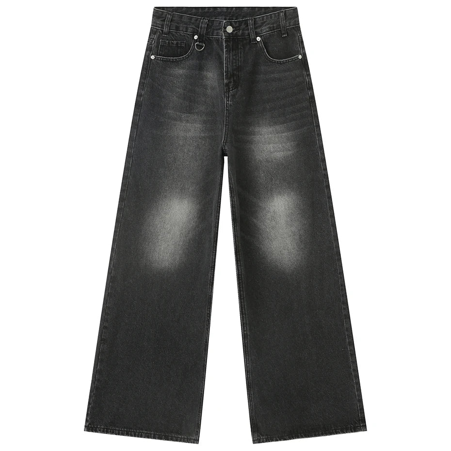 90's Wash Baggy Jeans-streetwear-techwear