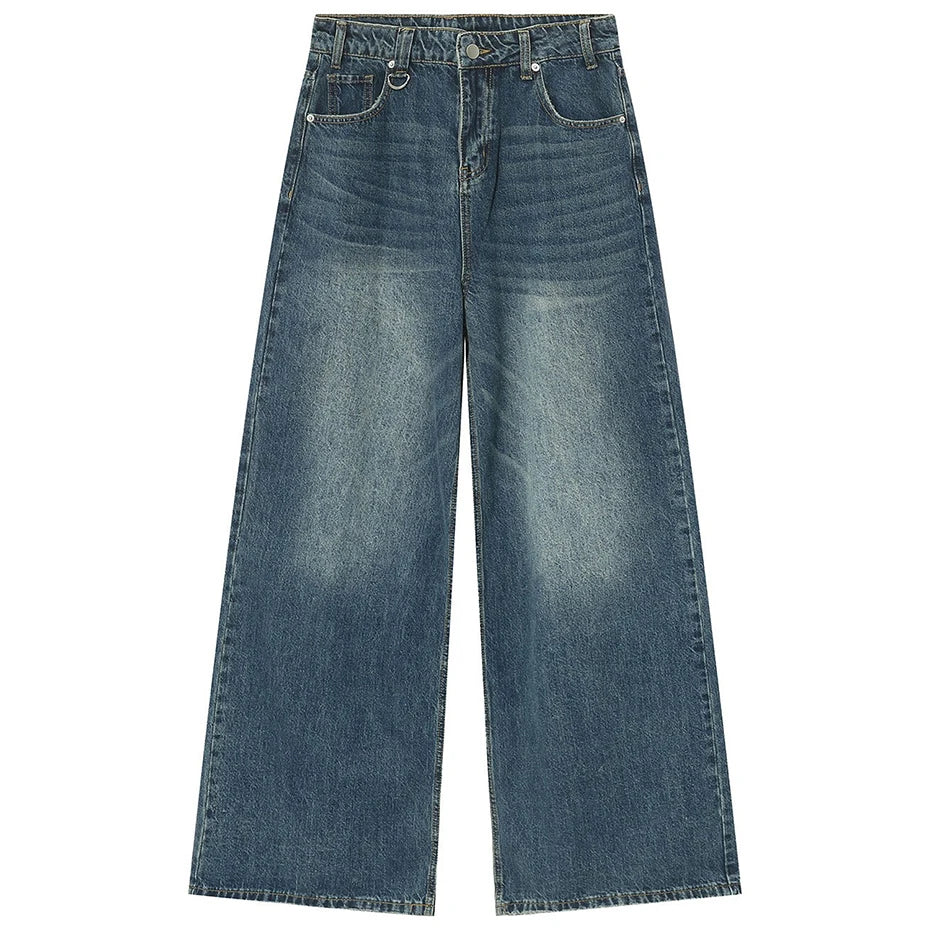 90's Wash Baggy Jeans Mid Blue S1