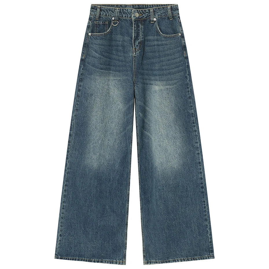 90's Wash Baggy Jeans-streetwear-techwear