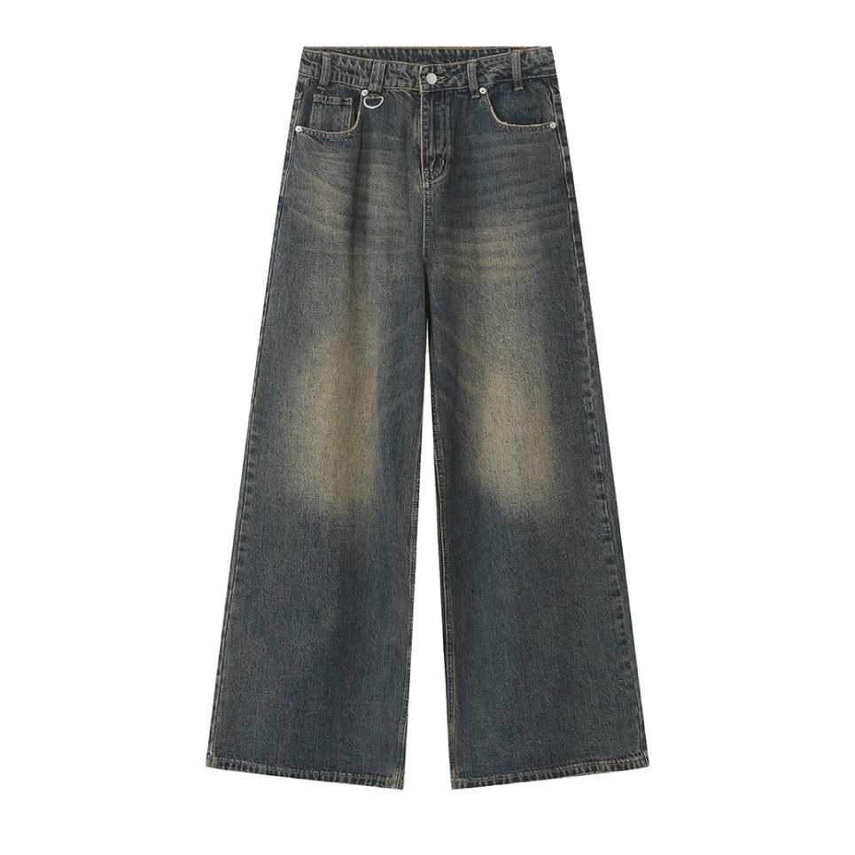 90's Wash Baggy Jeans-streetwear-techwear