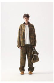 ANSWER ME Vintage Look Camo Workwear Jacket-streetwear-techwear
