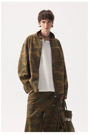 ANSWER ME Vintage Look Camo Workwear Jacket-streetwear-techwear