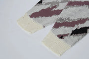 Abstract Camo Jacquard Sweater-streetwear-techwear