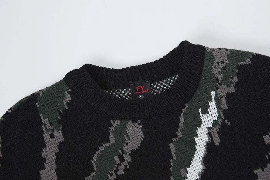 トップス soonerorlater Camo Jacquard Knit Sweater soonerorlater Camo Jacquard Knit Sweater