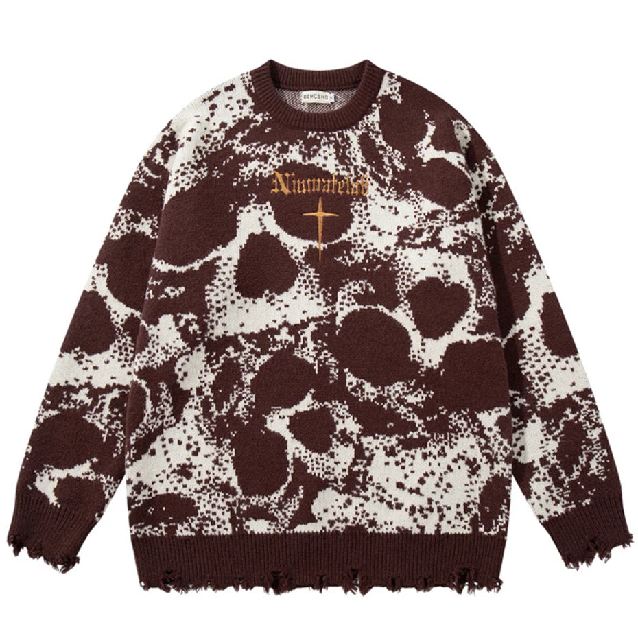 All-Over Skull Knit-streetwear-techwear