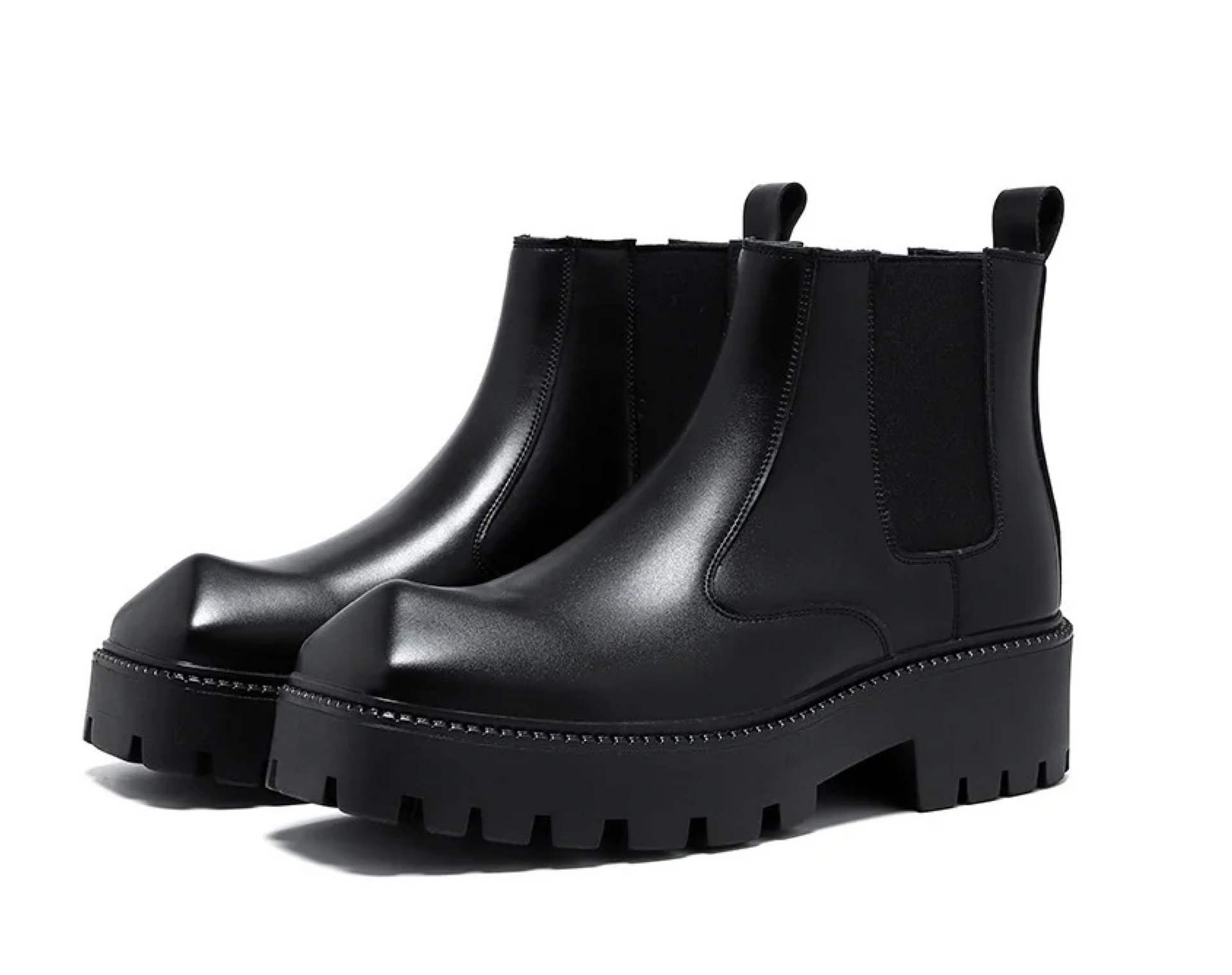 Angled Toe Chelsea Boots-streetwear-techwear