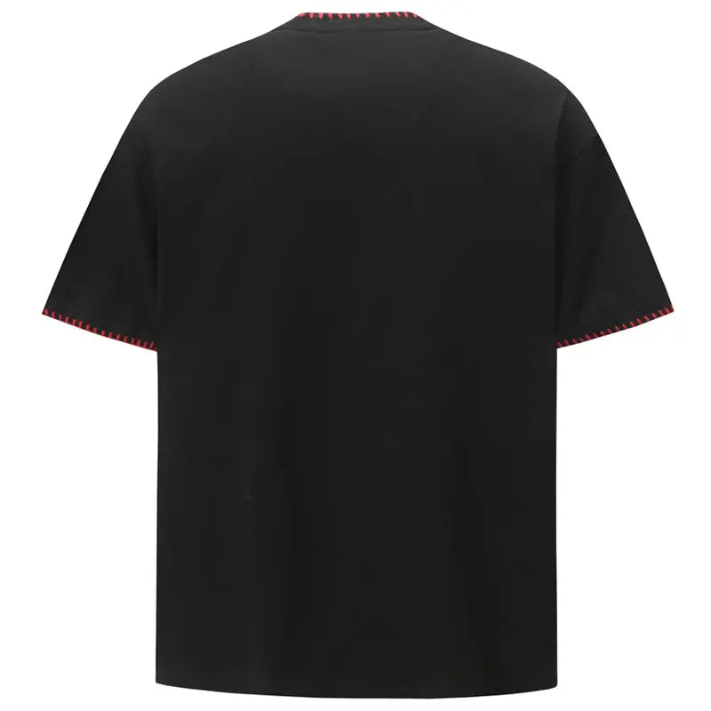 Apple Applique Stitch T-Shirt-streetwear-techwear