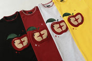 Apple Applique Stitch T-Shirt-streetwear-techwear