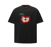 Apple Applique Stitch T-Shirt-streetwear-techwear