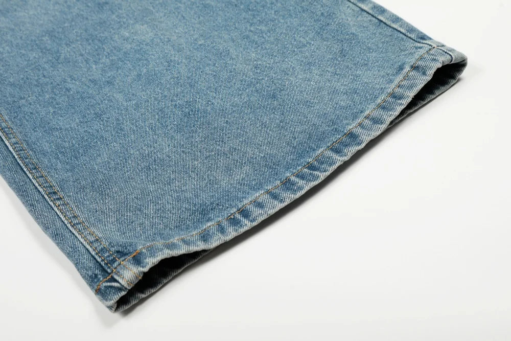 Asymmetrical Baggy Jeans-streetwear-techwear