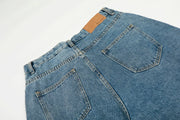 Asymmetrical Baggy Jeans-streetwear-techwear