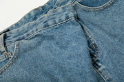 Asymmetrical Baggy Jeans-streetwear-techwear