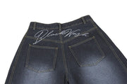 BLACKWASH Barrel Leg Wavy Seam Jeans-streetwear-techwear