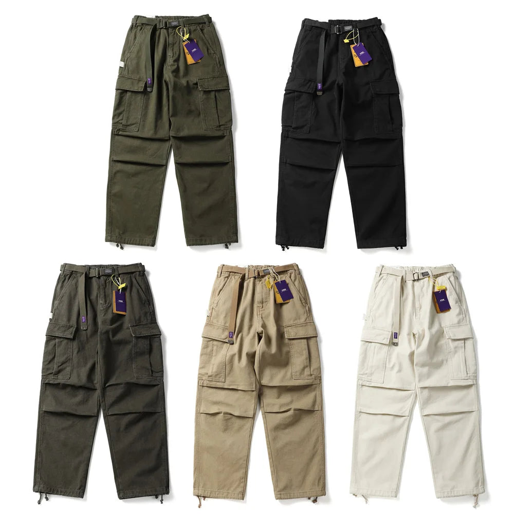 BREAD & DENIM Washed Twill Military Pants-streetwear-techwear