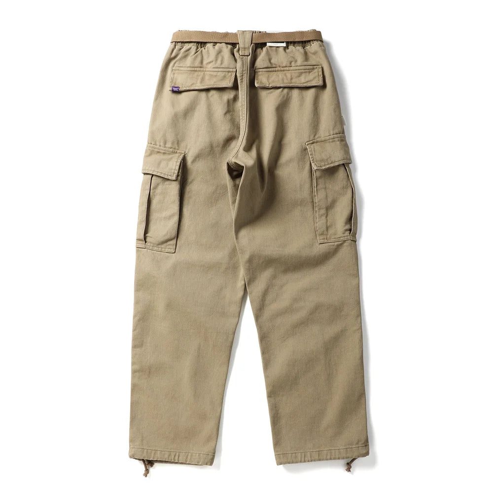 BREAD & DENIM Washed Twill Military Pants-streetwear-techwear