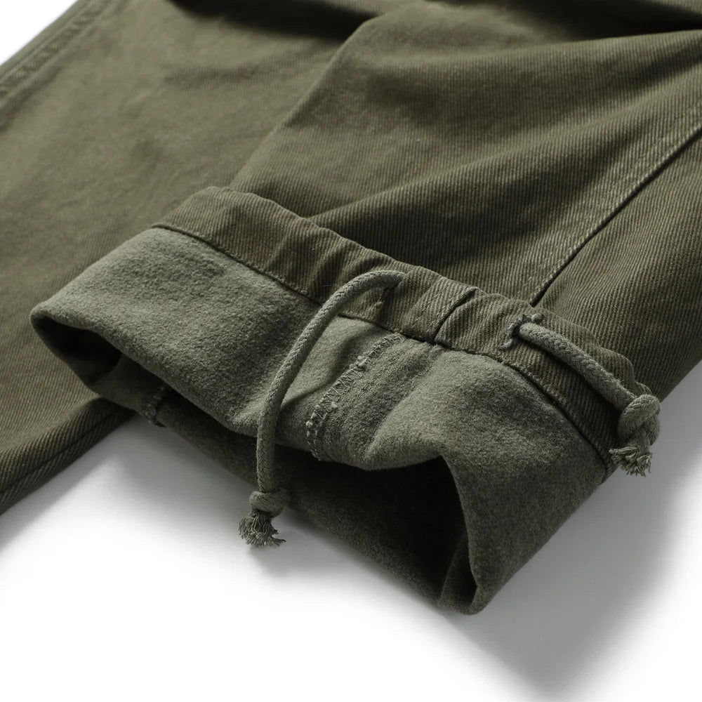 BREAD & DENIM Washed Twill Military Pants-streetwear-techwear