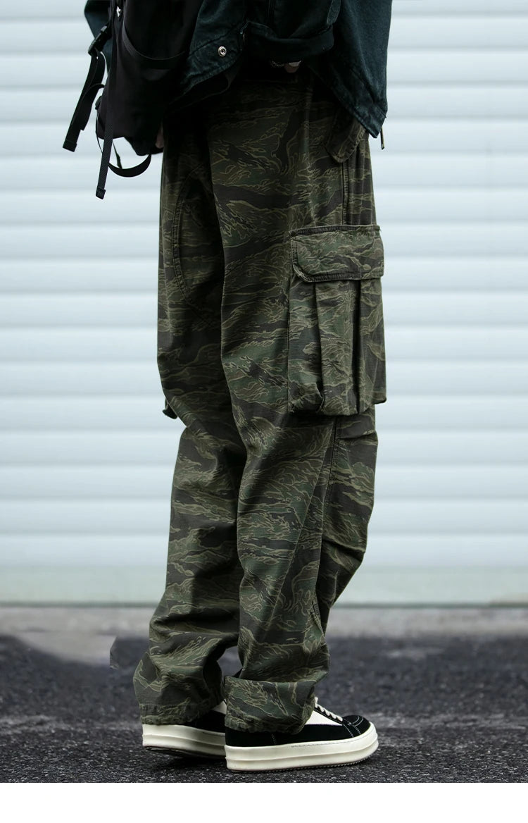 Baggy Camo Cargo Pants Streetwear at Before the High Street