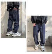 Balloon Fit Dark Rinse Jeans-streetwear-techwear