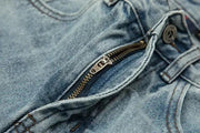 Balloon Fit Distressed Denim Jeans-streetwear-techwear