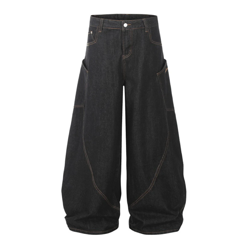 Barrel Leg Utility Jeans