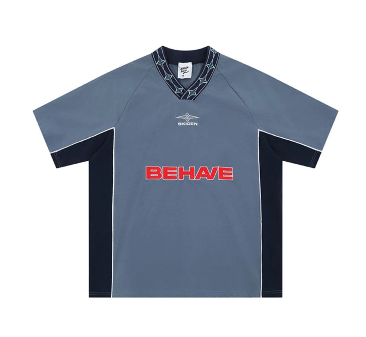 'Behave' 90's Style Sports Jersey-streetwear-techwear