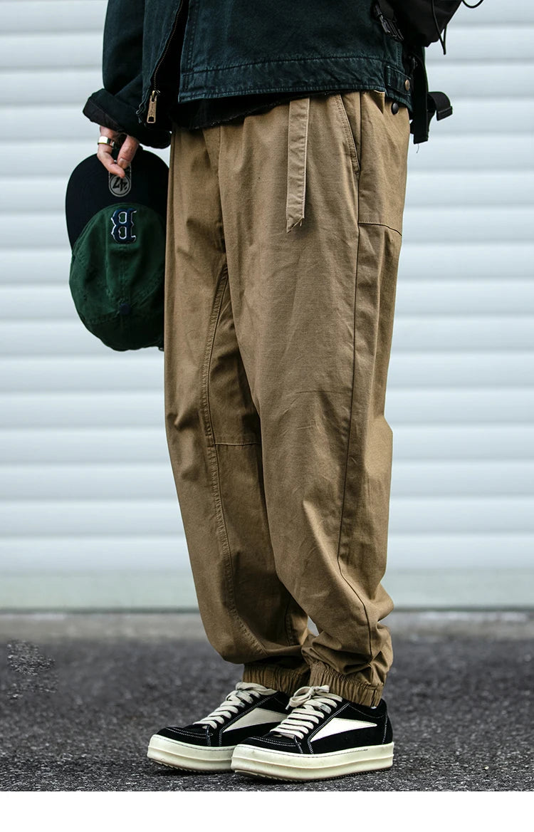 Belted Woven Utility Joggers-streetwear-techwear